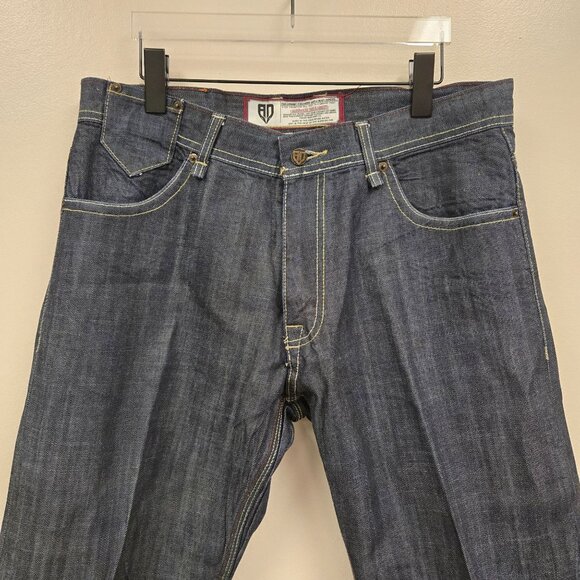 Artful Dodger Men's 36 Y2K Vintage Baggy Jeans Dark Wash Dagger Pockets Flawed - Picture 14 of 15